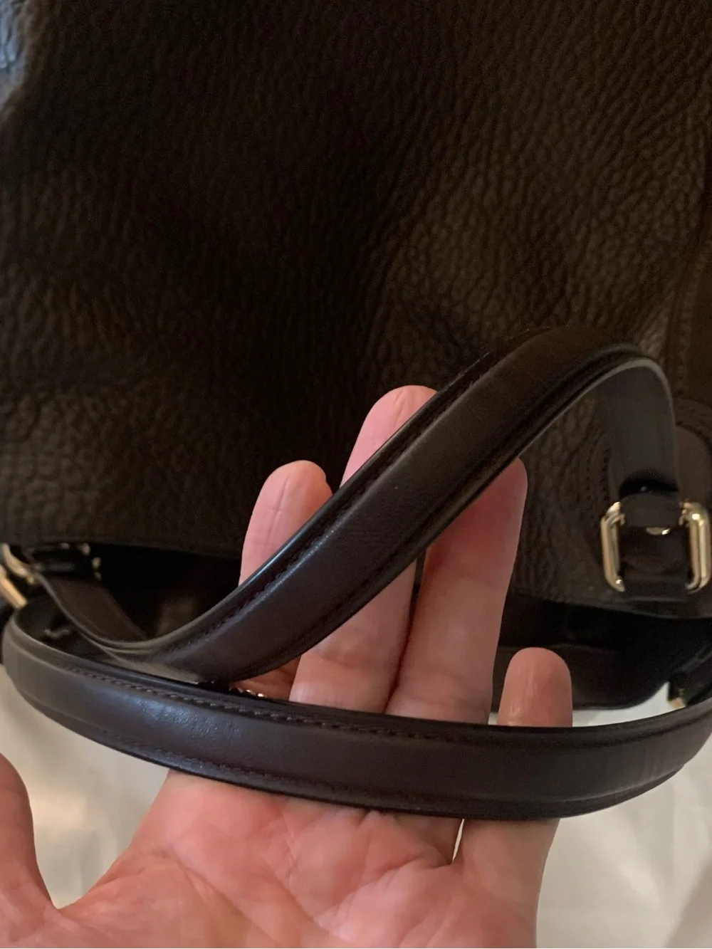 Coach Edie Shoulder Bag in Chestnut and Light Gold EUC.